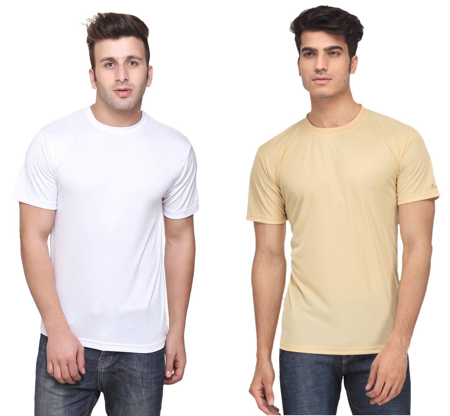 Ketex Round Neck Men's Polyester Blend Dri Fit T-Shirts (Pack of 2)