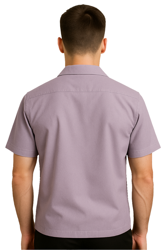 Knack Artisan purple Half sleeve short shirt for party wear